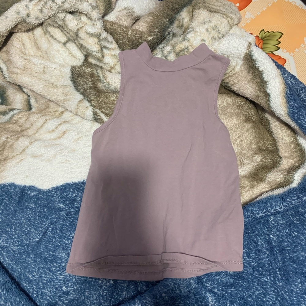Lilac Mock Crop Top